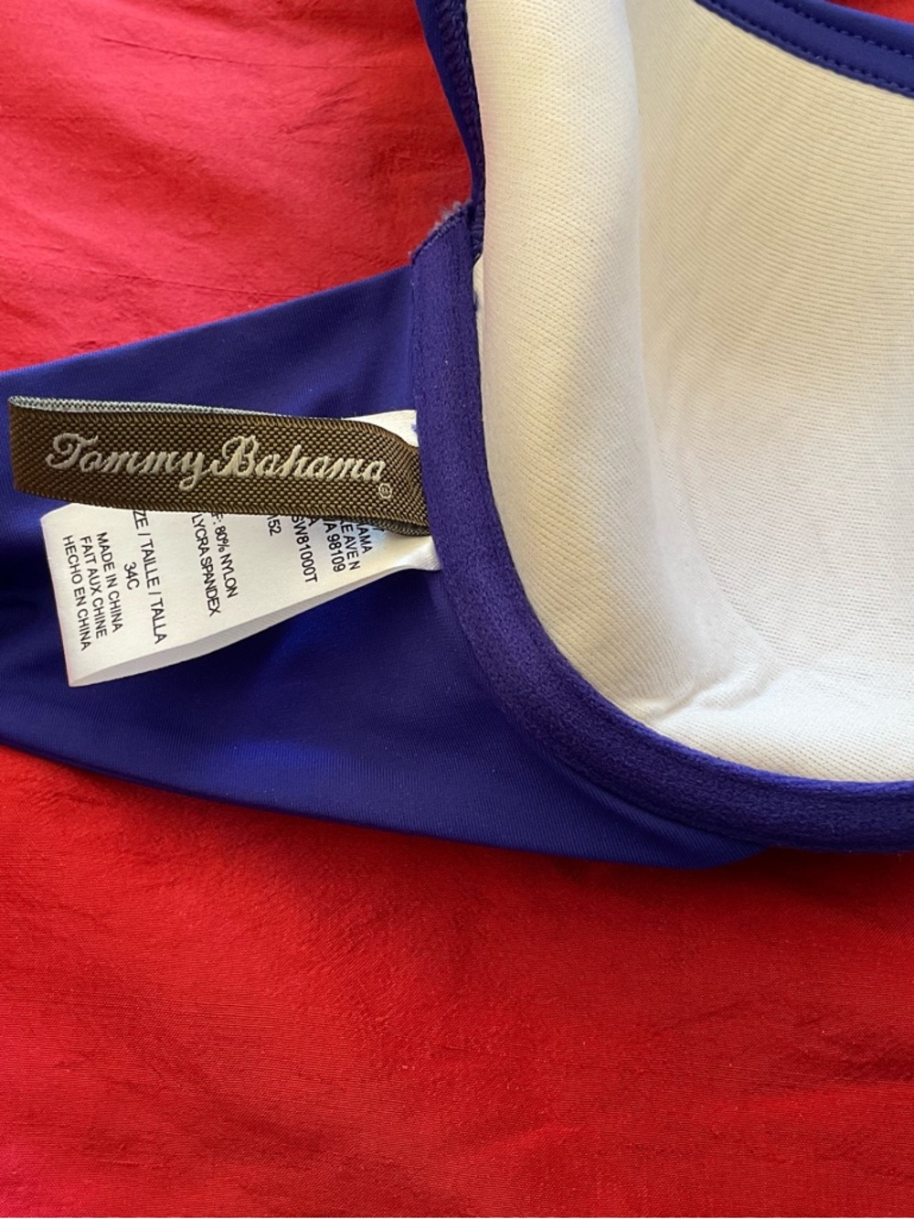 Tommy Bahama Royal Blue Underwire Bikini Top - Picture 2 of 2